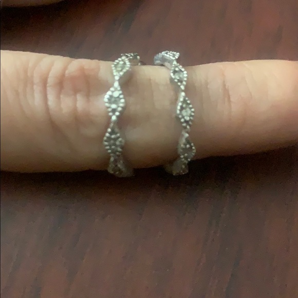 Set of 2 sparkly Vintage deco rings - Picture 6 of 7